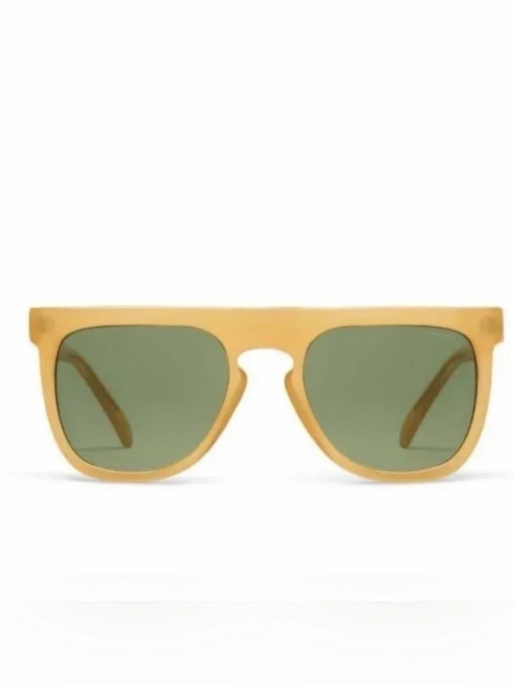 KOMONO Bennet Amber Sunglasses NEW tan gold shield UV400 - Picture 1 of 13
